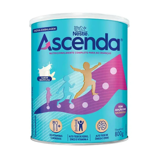 Suplemento Alimentar Infantil Nestlé Ascenda Sabor Baunilha 800g
